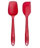 AGARO Seamless Design BPA Free Non-Stick Safe Delux Silicone Spatula Set of 2 - Red