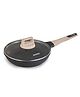 AGARO Imperial Granite Non-Stick Frypan with Glass Lid 1.6 Litre  Dark Grey
