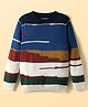 Pine Kids Knit Full Sleeves Pullover Sweater With Colour Block Design - Multi Colour