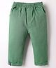 Ollypop Resin Knit Full Length Solid Color Trouser - Sea Green