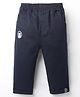 Ollypop Resin Knit Full Length Trouser With Animal Embroidery - Navy Blue