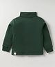 Ollypop Interlock Knit Full Sleeves Solid Color Turtle Neck T-Shirt - Dark Green