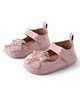 KIDLINGSS Floral Applique Detailed Velcro Closure Booties - Light Pink