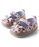 KIDLINGSS Bow Applique Detailed & Hearts Designed With Velcro Closure Booties - White & Pink