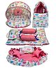 Fareto Baby Sleeping Essential Mattress with Net Bedding Set Combo Carry Bag, Peach
