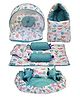 Fareto Baby Sleeping Essential Mattress with Net Bedding Set Combo Carry Bag, Pista Green