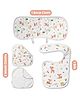 Haus & Kinder 100% Cotton and Baby Safe Bibs, Wash Cloth and Burp Cloth, Whimsical Woodland