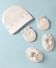 Ben Benny Interlock Knit Solid Color Cap Mitten & Booties Set Cream - Diameter 11 cm