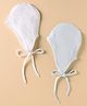 Ben Benny Interlock Knit Tie Knot Caps with Star Print Pack of 2 White & Light Blue - Diameter 13 cm