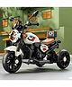 JN Creations 6V Battery Operated Ride On Yamaha RX-100 Bike for Kids with Foot Accelerator & Brake (WHITE)