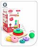 Aditi Toys Stackable Blocks Ring Toy for Kids, Multicolor Color Ring Sorting and Stacker Game for Kids Above 12 Months, BIS Approved (Wooden Ring), 9 Pcs