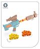 Aditi Toys Space Explorer Pneumatic Gun - 24 Soft Foam Balls (12 Orange, 12 Yellow), Indoor & Outdoor Safe Toy for Boys & Girls, Age 5+, BIS Approved (Brown)