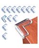 Nexbie Transparent Corner  Protector, 12-Pack Clear L-Shape Baby Proofing Guards for Furniture Edges and Table Corners and Soft PVC Transparent Corner Guard