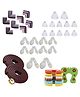 Nexbie Baby Safety Kit - 4 Meters Edge Guard + 8 Corner Guards + 6 C-Shape Door Stoppers + 12 Socket Guards + 10 Child Safety Locks for Drawers, Cabintes etc., All-in-one Baby Proofing Products