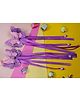 Kamule Sequin Embellished Bow Designed Hair Clips - Purple