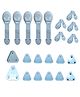 Nexbie Combo Of Baby Safety Locks for Cabinet, Drawer, Fridge, Cupboard, Pack of 10 & Electric Socket Plug Cover Guards Pack of 12 with 10 small and 2 large