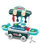 Elecart Chef Star Kitchen Play Set  24 PCS Pretend Play Kitchen Tool Car with Vegetables, Utensils & Cookware | Educational Role Play Toy for Toddlers, Boys & Girls Age 3+