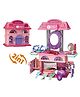 Elecart DIY 2-in-1 Princess Makeup Vanity Playset  31PCS Pretend Beauty Kit with Mirror, Hair Dryer & Accessories  Kids Makeup Toy for Girls Ages 3-8  Role Play House & Travel Case