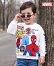 Babyhug Marvel Terry Knit Full Drop Shoulder Sleeves Sweatshirt With Spider-Man Graphics - White