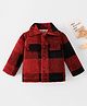 Mark & Mia Full Sleeves Winter Jacket with Checks - Red