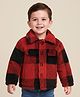 Mark & Mia Full Sleeves Jacket with Checks - Red
