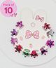 Twisty Locks Set Of 10 Crown Designed Mini Claw Clips - Multi Colour