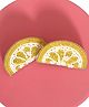 Twisty Locks Beads Embellished Lemon Designed Hair Clips - Yellow
