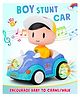 Fiddlerz Musical Stunt Car for Kids with Flashing 5D Lights Bump and Go Musical Toy Battery Operated Electric Toy Car for Boys and Girls Age 3+ (Blue)