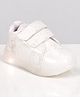 Lil Lollipop Marble Designed Velcro Closure LED Shoes - White