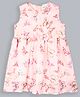 Shoppertree Chiffon Woven Sleeveless Butterflies Printed Dress - Baby Pink