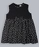 Shoppertree Woven Sleeveless Polka Dots Printed Dress - Black