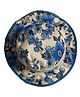 Akinos Kids Cotton Floral Printed Hat - Blue