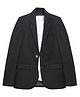CAVIO Cotton Blend Woven Full Sleeves Textured Blazer With Inner Tee Set - Black