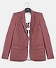 CAVIO Cotton Blend Full Sleeves Solid Blazer With Legend Text Printed Tee - Magenta