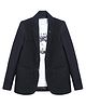CAVIO Cotton Blend Full Sleeves Solid Blazer With Legend Text Printed Tee - Navy Blue
