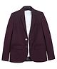 CAVIO Cotton Blend Woven Full Sleeves Solid Blazer With Energy Flows Where Intention  Goes Text Embellished Tee - Violet