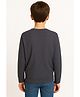 CAVIO Cotton Blend Knit Full Sleeves Solid Tee - Navy Blue