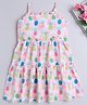 The Magic Wand Cotton Woven Sleeveless Pineapple Printed Tiered Dress - Multi Colour