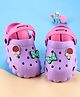 Cute Walk by Babyhug Back Strap Closure Clogs with Bow & Floral Applique - Purple