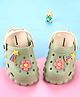 Cute Walk by Babyhug Back Strap Closure Clogs with Floral & Star Applique - Mint Green