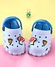 Cute Walk by Babyhug Back Strap Closure Clogs with Mushroom & Pizza Applique - Light Blue