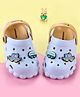 Cute Walk by Babyhug Back Strap Closure Clogs With Car Applique - Light Blue