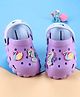 Cute Walk by Babyhug Back Strap Closure Clogs with Duck & Seahorse Applique - Purple