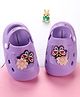 Cute Walk by Babyhug Clogs with Floral & Butterfly Applique & Back Strap - Purple