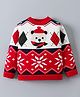 Mark & Mia Viscose Full Sleeves Pullovers with Bear & Fair Isle Design - Red