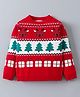 Mark & Mia Viscose Full Sleeves Pullovers with Christmas Design - Red