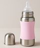 NeonateCare Premium Steel Feeding Bottle ( Steel Bottle with pink sleeves) - 240 ml)