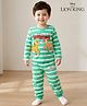 Babyhug Disney Single Jersey Full Sleeves Night Suit Set with Lion King Graphics - Light Green