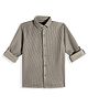 CAVIO Cotton Blend Woven Full Sleeves Textured Shirt - Green