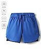 Pine Active Knit Active Stretch Solid Shorts with Tights - Royal Blue